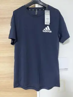 adidas ネイビー Tシャツ　トレーニング　ランニング　サッカー　テニス　L