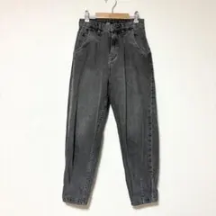 ZARA✨良品　バレルレッグ　ジーンズ　デニムパンツ　お洒落　ブラック