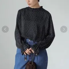 AMERICAN HOLIC アメリカンホリック ブラウス ドット ブラック