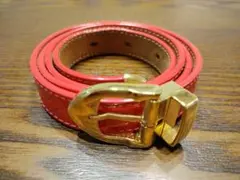 ルイヴィトン ヴェルニ ベルト 赤 80/32 M6980W レディース