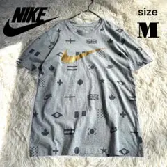 Nike ナイキ 半袖Tシャツ 多国籍デザイン 国旗 グレー メンズM 古着