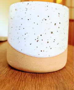 陶器　植木鉢　プランターポット　観葉植物　丸型　底穴あり　バイカラー　小型