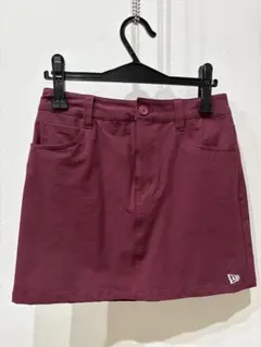 【美品】ニューエラゴルフ　レディース　スカート　バーガンディ　Mサイズ