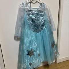 値下げ！！未使用タグ付き　エルサ風 水色ドレス100/105