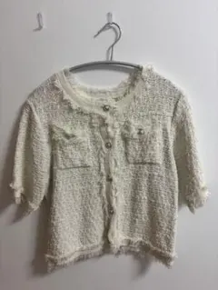 ロペピクニック　半袖ジャケット　ツイード