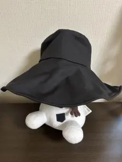 UVハット 帽子 ブラック 59cm 大きめ 日焼け対策 あごひも付きのサムネイル