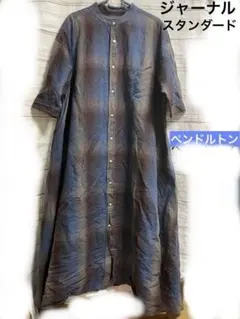 Pendleton 五部袖シャツワンピース ゆったり