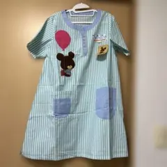 クマのがっこうのストライプエプロン