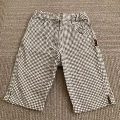 キッズ ハーフパンツ　チェック柄　110cm