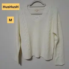 新品 汚れあり　Hushush アイボリー Vネック ニット セーター