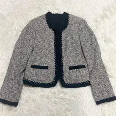 Leilian レリアン　ツイードニット　ノーカラージャケット　カーディガンのサムネイル
