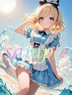 c762 かわいい イラスト アニメ A4ポスター