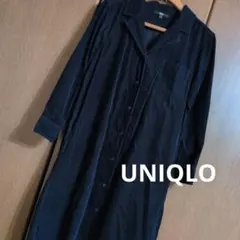 UNIQLO ユニクロ コーデュロイ シャツワンピース ブラック S