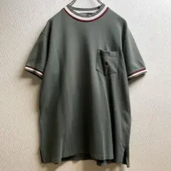古着 ラルフローレン Ralph Lauren リンガー 鹿の子 Tシャツ 半袖