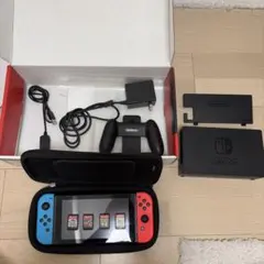 Joy-Conほぼ新品、純正ケースsdカード付Nintendo Switch本体 - メルカリ