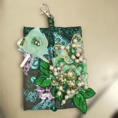 coco様 ポケットティッシュケース・くすみライトピンクプチローズ刺繍