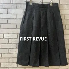FIRST REVUE プリーツスカート　厚手　ウール　ミニタイト　S〜M