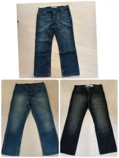 GAP ストレートフィット デニム 3本