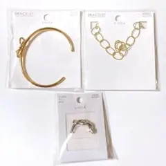 【未使用】スリーコインズ　ブレスレット　リング　　　3点セット