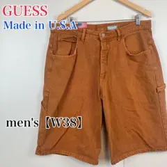 ●AA160【アメリカ製】デニムショートパンツ ブラウン系 men's【W38】のサムネイル