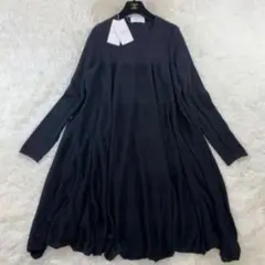 新品タグ付き　マーレット ニットワンピース 黒 ティアード ADDISON S