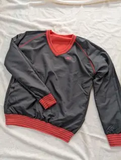 Mizuno ゴルフ Vネックリバーシブル Mサイズ グレー/サーモンピンク