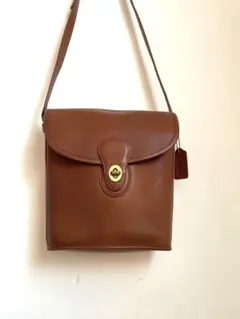 【年末セール】オールドコーチ ブラウン ショルダーバッグ オールドコーチ COACH ブラウン レザー ショルダーバッグ レディース