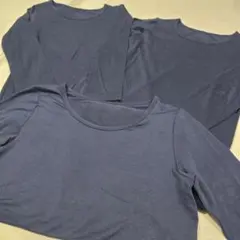 UNIQLO HEART TECH 長袖 3枚 ヒートテック 140