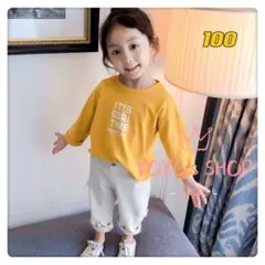 韓国子供服 キッズ 長袖ロンT 男女兼用 春服90-120