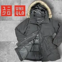 UNIQLO ユニクロ レディース　防水　ファー付き　ダウン XL 美品　くびれ