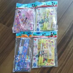 4点「ディズニー6点文具セット」×3・「ディズニー4点文具セット」×1