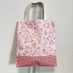 スイーツ柄　ペタンコ　トートバッグ
