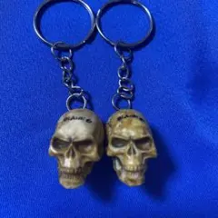 【デスソース　ドクロ　キーホルダー2個】