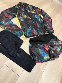 【美品】adidas⬛︎ジャージ上下3点セット⬛︎マルチカラー