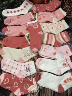 キッズ靴下 15足セット ピンク系