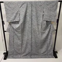 む*ー様 小紋 化繊 カラフル 笹文様 しつけ糸付き トールサイズ k541