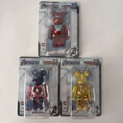 【3体セット】ベアブリック Happyくじ アベンジャーズ エンドゲーム