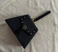 黒いパーティーバッグ（タッセル付き）