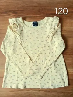 petit main 花柄 長袖カットソー 120