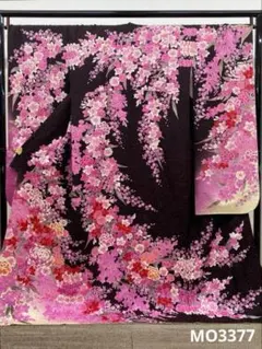 振袖 仮絵羽 金彩 銀通し ラメ刺繍 正絹 未仕立て品 八掛付き MOK795 