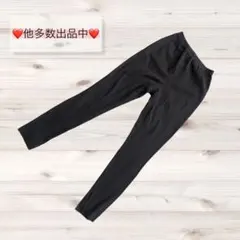 美脚ストレッチ❗️リブレギンスパンツ 黒 レディースS
