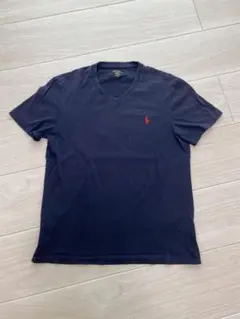 Polo Ralph Lauren ネイビー Vネック Tシャツ M