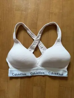 Calvin Klein バッククロススポブラ　ベビーピンク　B75 Sサイズ