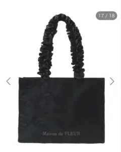 Maison de FLEUR レースフリルハンドルスクエアトートMバッグ