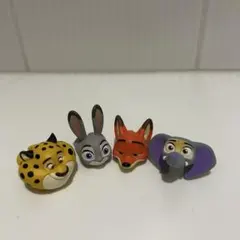 ズートピア　ガチャガチャ　リング　クロウハウザー　ジュディ　ニック　フィニック