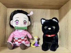 鬼滅の刃 禰豆子とラプンツェルと黒猫マスコットのセット