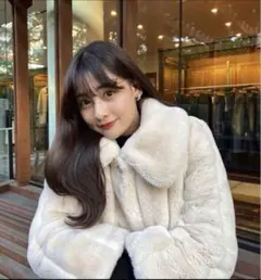 Herlipto Winter Love Faux FurCoat M エクリュ