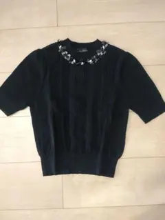 JILL STUART 黒 半袖ニットのサムネイル
