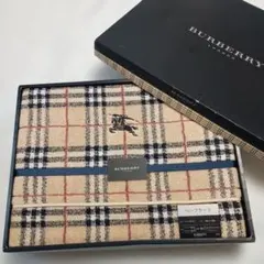 未使用】 バーバリー ひざ掛け 羽毛ハーフケット ノバチェック (タグ付
