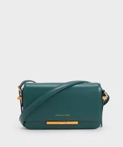 イ*ン様 チャールズアンドキース グリーンレザーバッグ